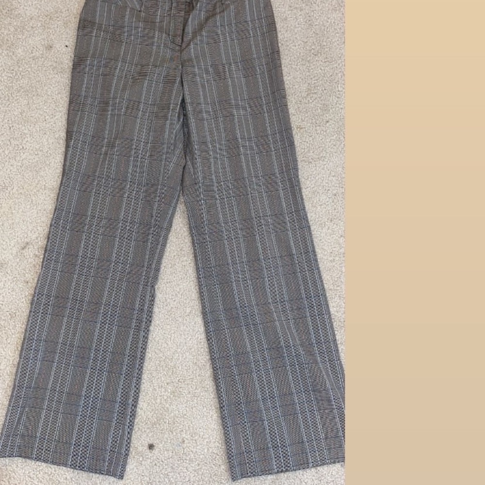 wide leg plaid pants